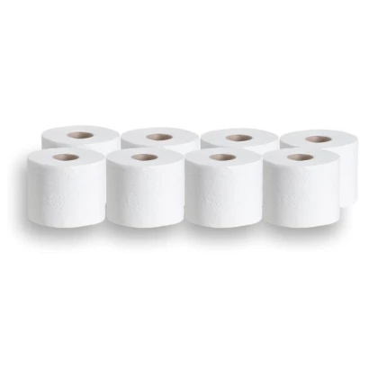 Toilet papir 3-L hvid nyfiber 72 rl