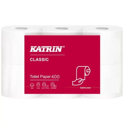 Katrin Classic toiletpapir 2-lags 48m hvid, 7×6rl
