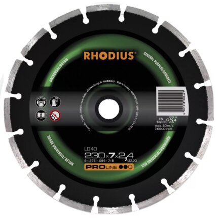 Rhodius RH Turbo bagskive ventileret 125mm×M14
