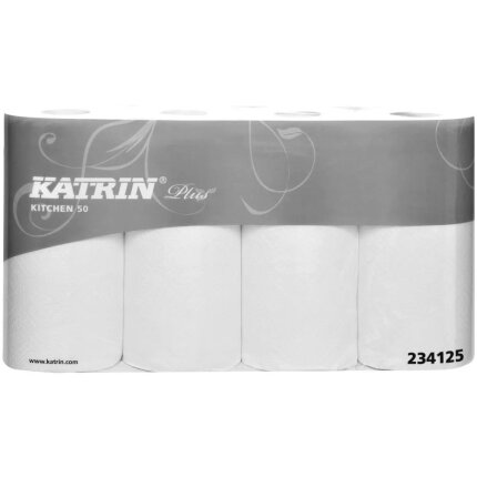 Katrin Plus køkkenrulle 2-lag hvid, 7 pk à 4 rl