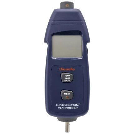 Tachometer, laser/mekanisk, inkl. tilbehør