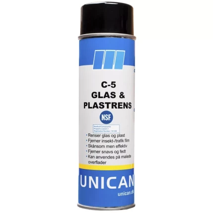 Unican C-5 glas- og plastrens 500ml