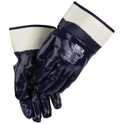 Nitril-handsker blå heldyp m/manchet 7127