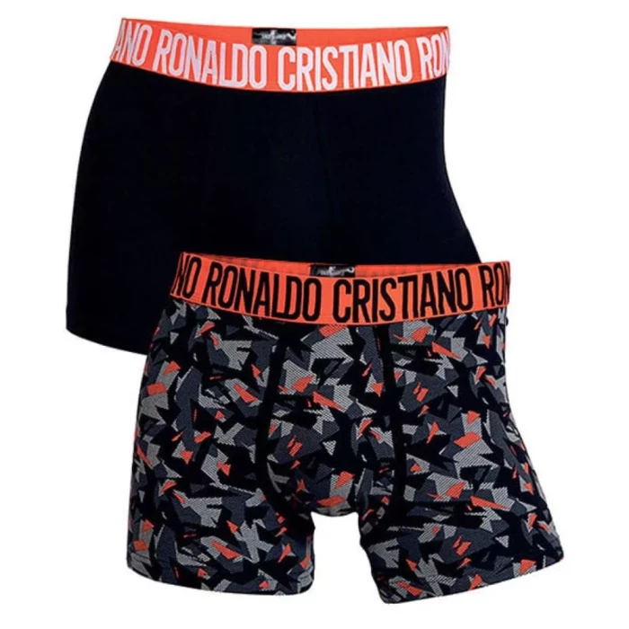 CR7 Fashion trunk 2’pack black/orange str. M