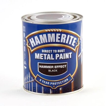 Hammerite metalmaling glat sort 750ml