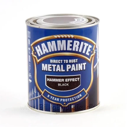 Hammerite metalmaling glat sort 750ml