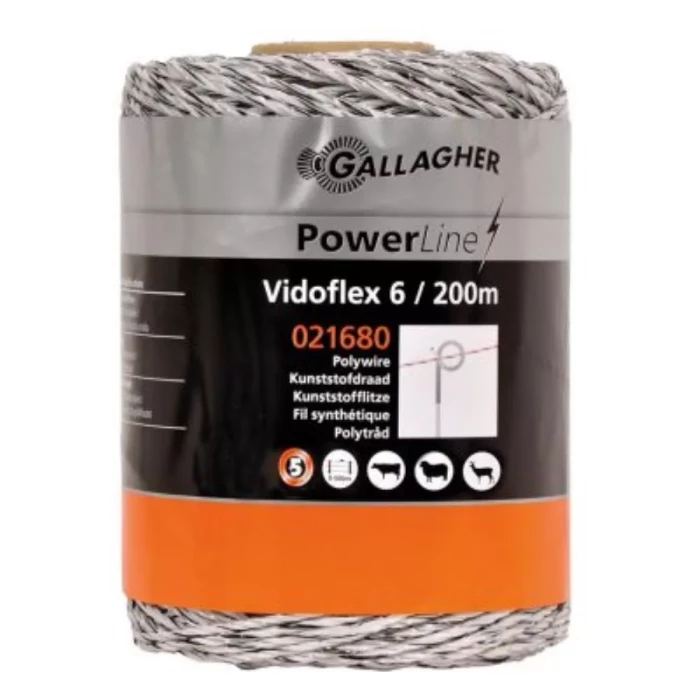 Vidoflex 6 Powerline hvid 200m