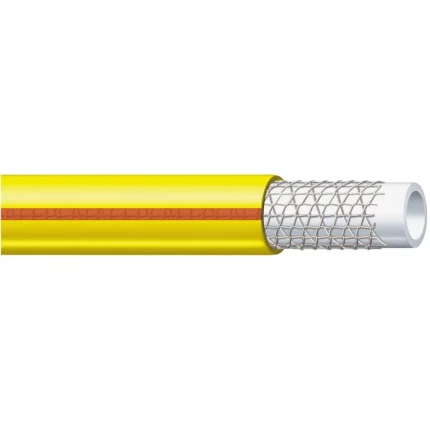 Tricoflex plastslange m/væv gul/sort