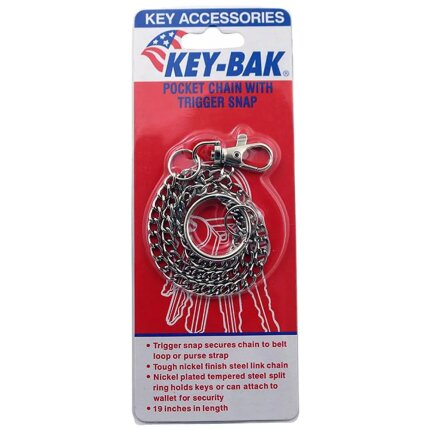 Key-bak nøglekæde 7402 m/karabinkrog og nøglering