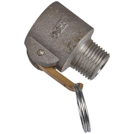 Cam-kobling B, hun m/gevindnippel, alum. 1/2″