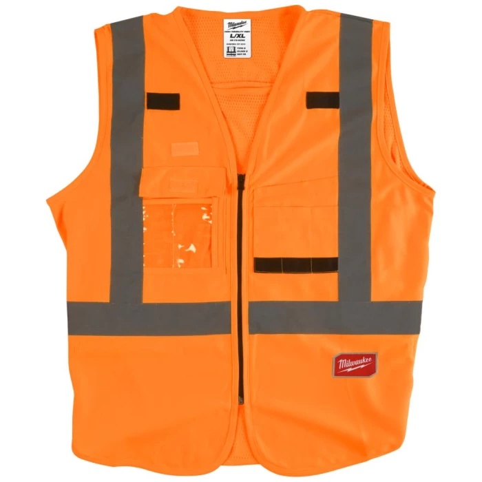 Sikkerhedsvest m/10 lommer Hi-vis