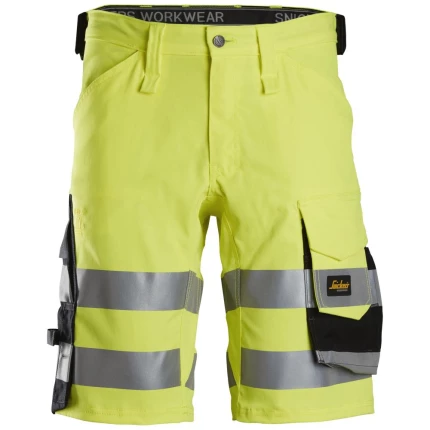 High-vis arbejdsshorts 6136 kl.1 gul/sort