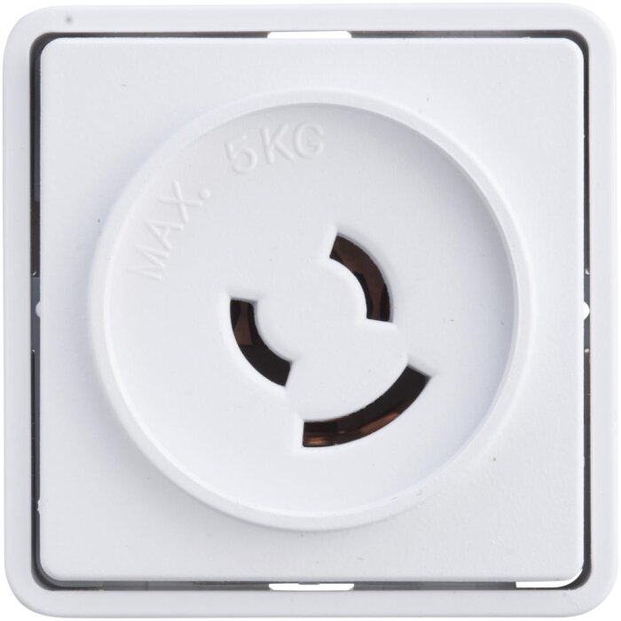 Lampestik Fuga m/jord 50×50 mm hvid