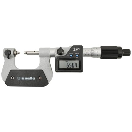 Digital-gevindmikrometer m/indsatse, 0,001mm aflæsning