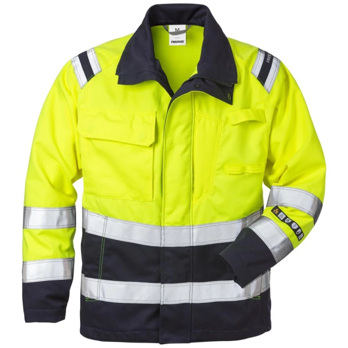 Flamestat Hi-Vis jakke kl.3 4175 gul/marine