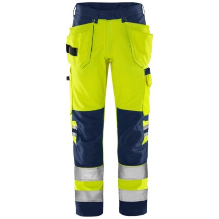 Hi-vis Green håndværkerbuks kl.2 2641GPL