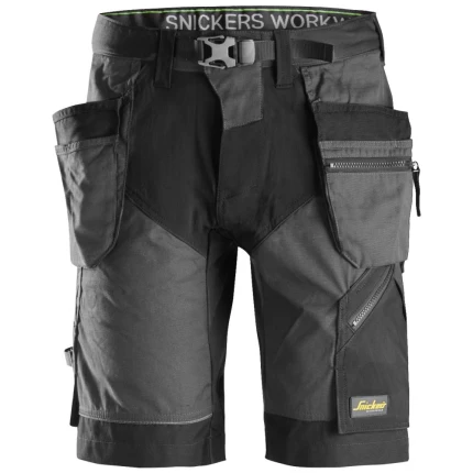 Snickers 6904 FW arbejdsshorts koksgrå/sort