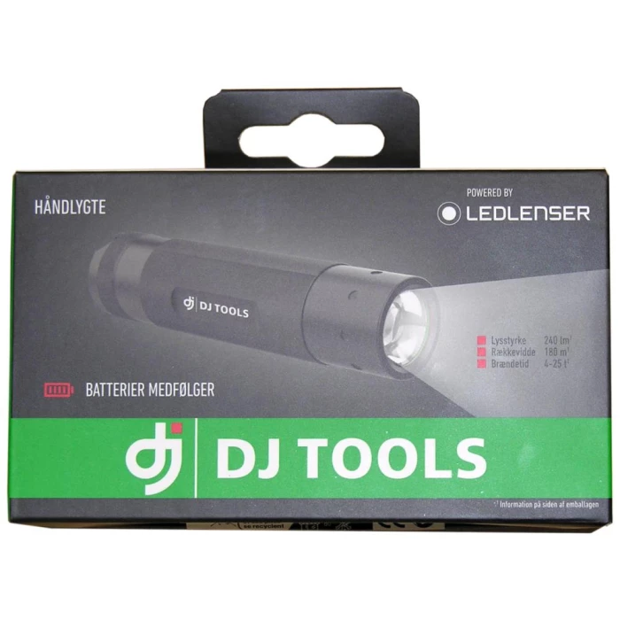 DJ TOOLS håndlygte 240 lumen IPX6 3×AAA