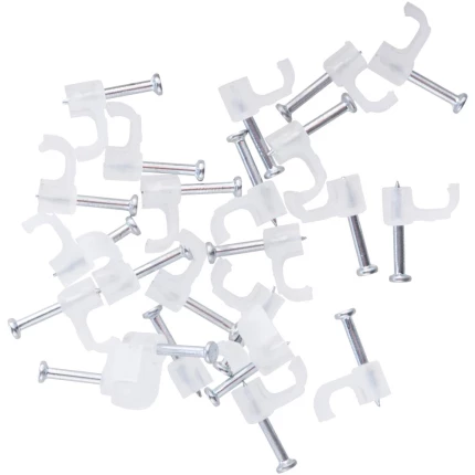 Ledningsclips flad 3-5 mm klar pk/20
