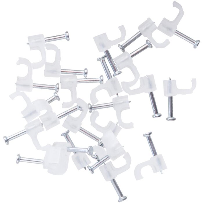 Ledningsclips flad 3-5 mm klar pk/20