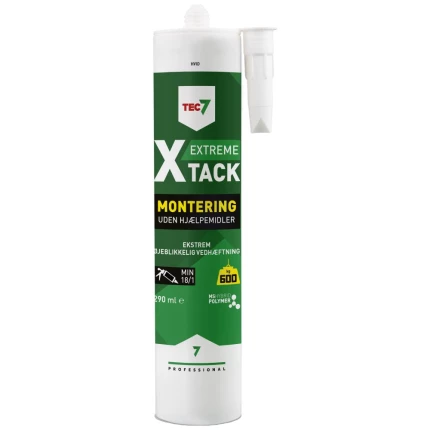 Tec7 X-Tack montagelim/fugemasse, hvid, 290ml