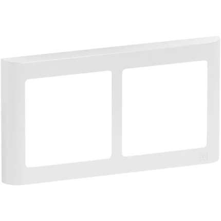 Ramme Fuga Soft 2 modul vandret hvid