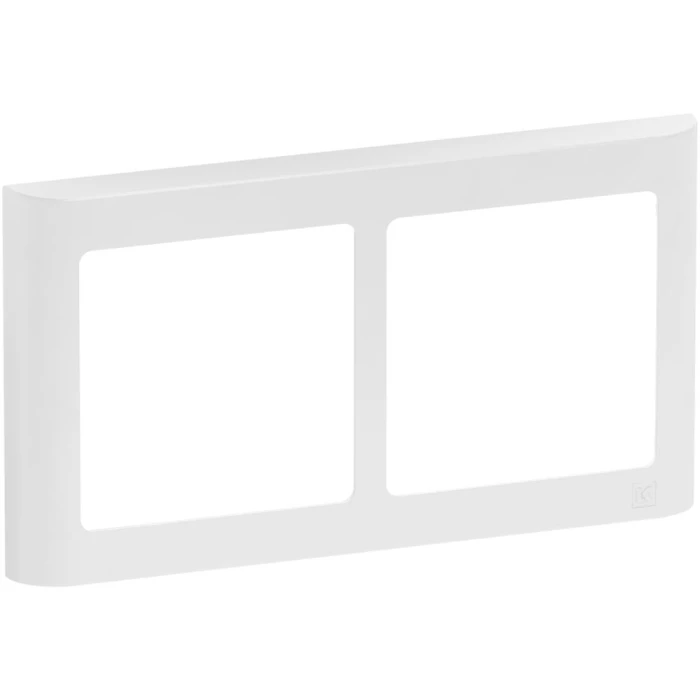 Ramme Fuga Soft 2 modul vandret hvid