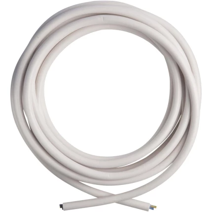 Plastkappeledning rund 5G1,5 mm² hvid 5 mtr
