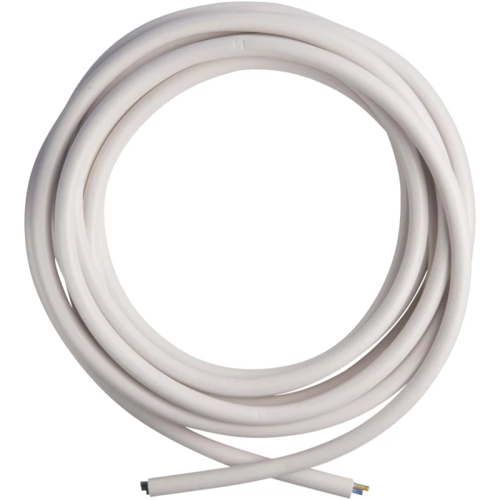 Plastkappeledning rund 5G1,5 mm² hvid 5 mtr