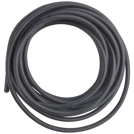 Plastkappeledning rund 3G0,75 mm² sort 100 mtr
