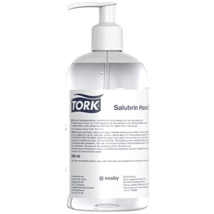 Tork Salubrin hånddesinf.gel 70%, 8×500ml pumpefl.