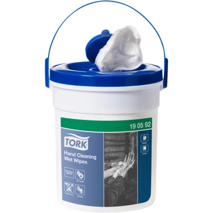 Tork Wet Wipes t/hænder 27×27cm i spand, 4 spande