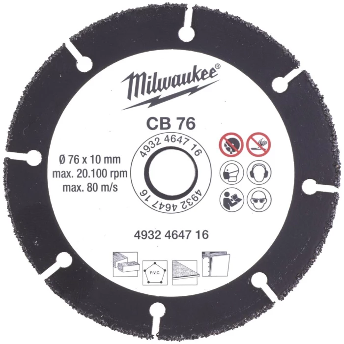 Grit skæreskive 76 mm t/M12-FCOT multiskærer