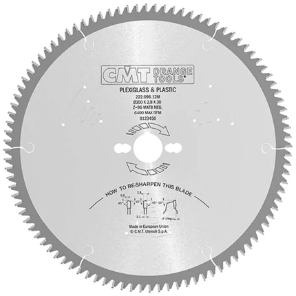 CMT rundsavklinge HM-skær 300×2,8×30 Z96 TW