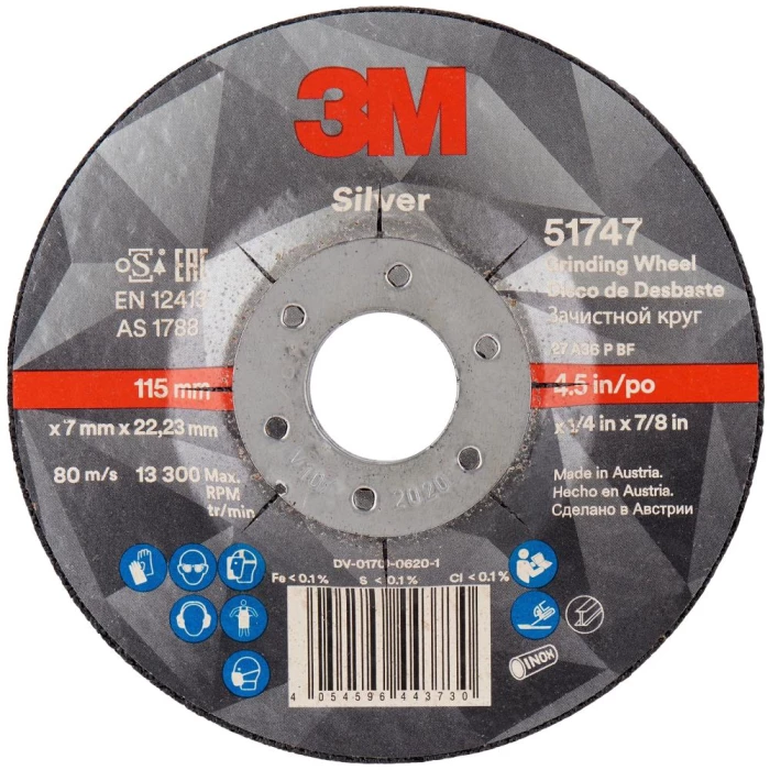 3M Silver skrubskive T27 7,0 mm