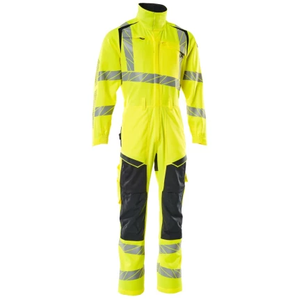 Gandia skaljakke sort/hi-vis gul