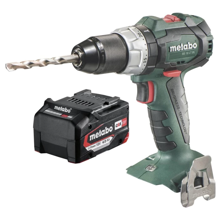 Metabo sampak: BS18 LT BL solo + batteri 18V/4,0Ah