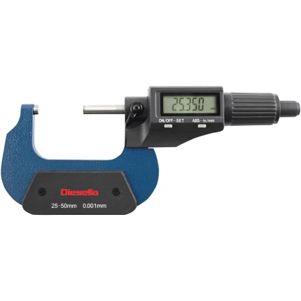 Digital-gevindmikrometer m/indsatse, 0,001mm aflæsning