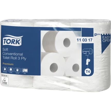 Tork toiletpapir Premium x-soft 3-lags T4, 7×6 rl