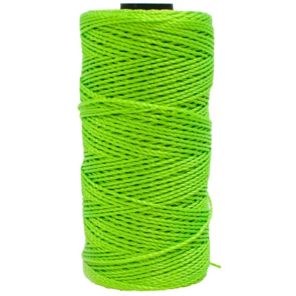 Mursnor 6/8 nylon 3-slået 1,2mm×120m neongrøn