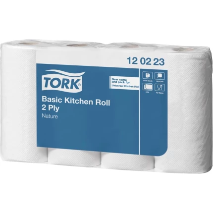 Tork køkkenrulle Basic 2-lags 25,8mtr, 8×4 rl