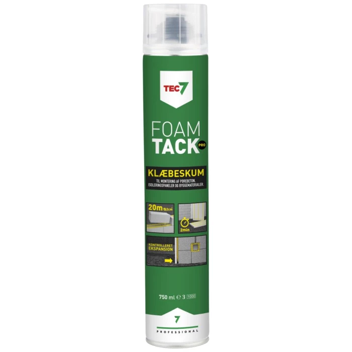 Tec7 FoamTack Pro klæbeskum, spray 750ml