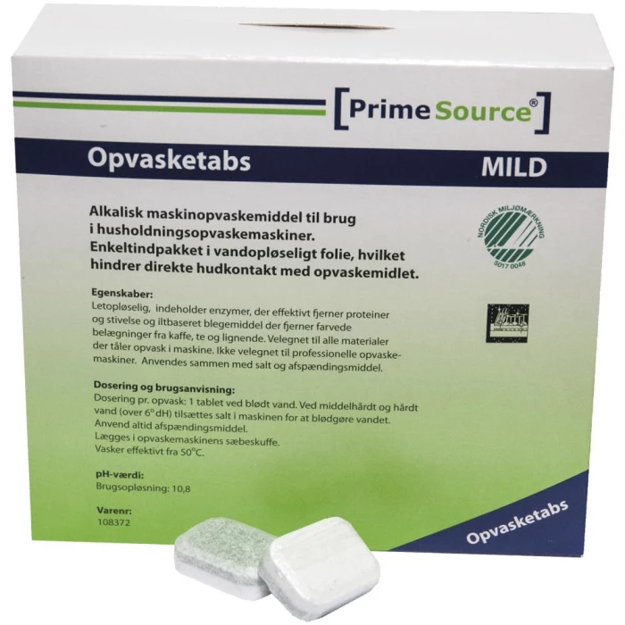 PrimeSource opvasketabs i vandopl. folie, 5×100stk