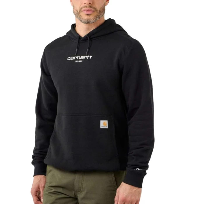 Carhartt logo sweatshirt sort str. S