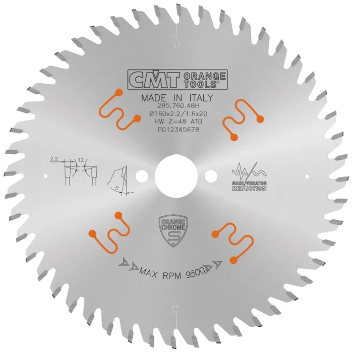 CMT rundsavklinge HM-skær 160×2,2×20 Z48 W Chrom