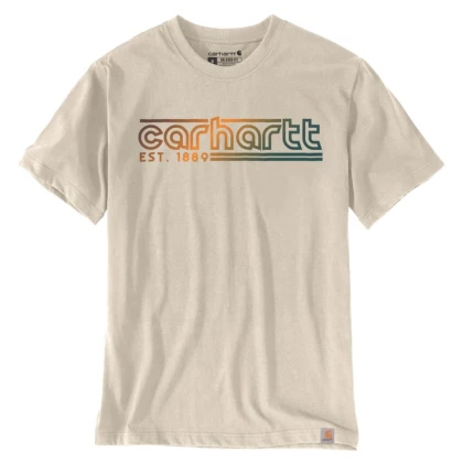 Carhartt logo t-shirt sand str. M