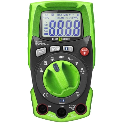 Elma Multimeter 6100BT m/Bluetooth, sand RMS