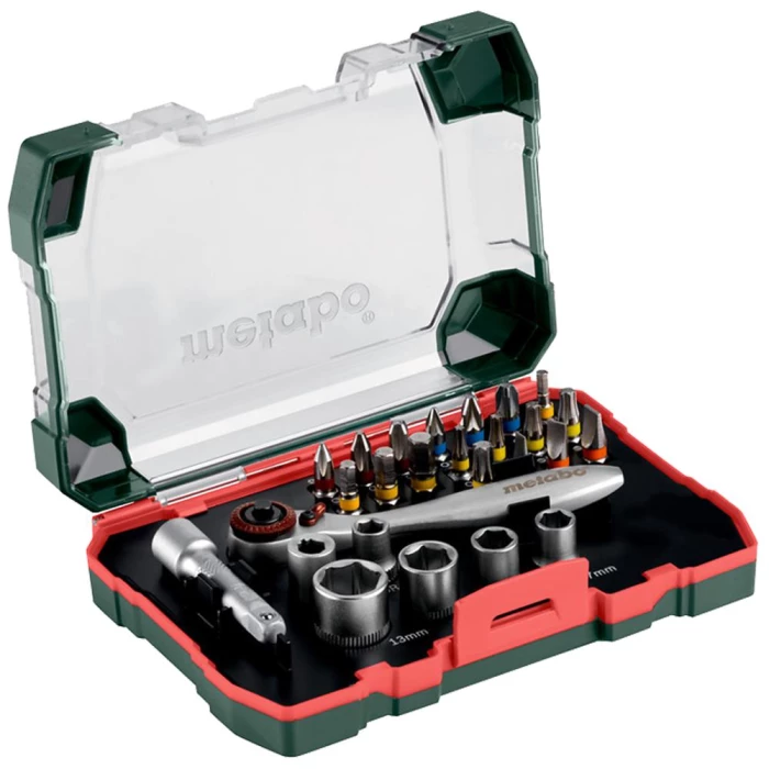 Metabo Bits- og 1/4″ topnøglesæt,18 bits + 6 toppe