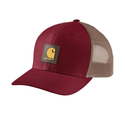 Carhartt twill logo patch kasket One Size dark Red