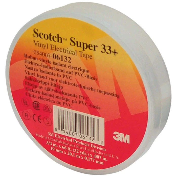 Super 33+ isoleringstape PVC sort 19mm×33m